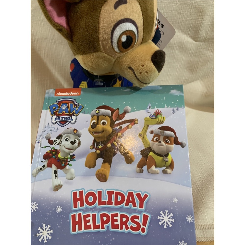 Paw Patrol Holiday Helpers Book With Chase Plush Kohls Cares NWT